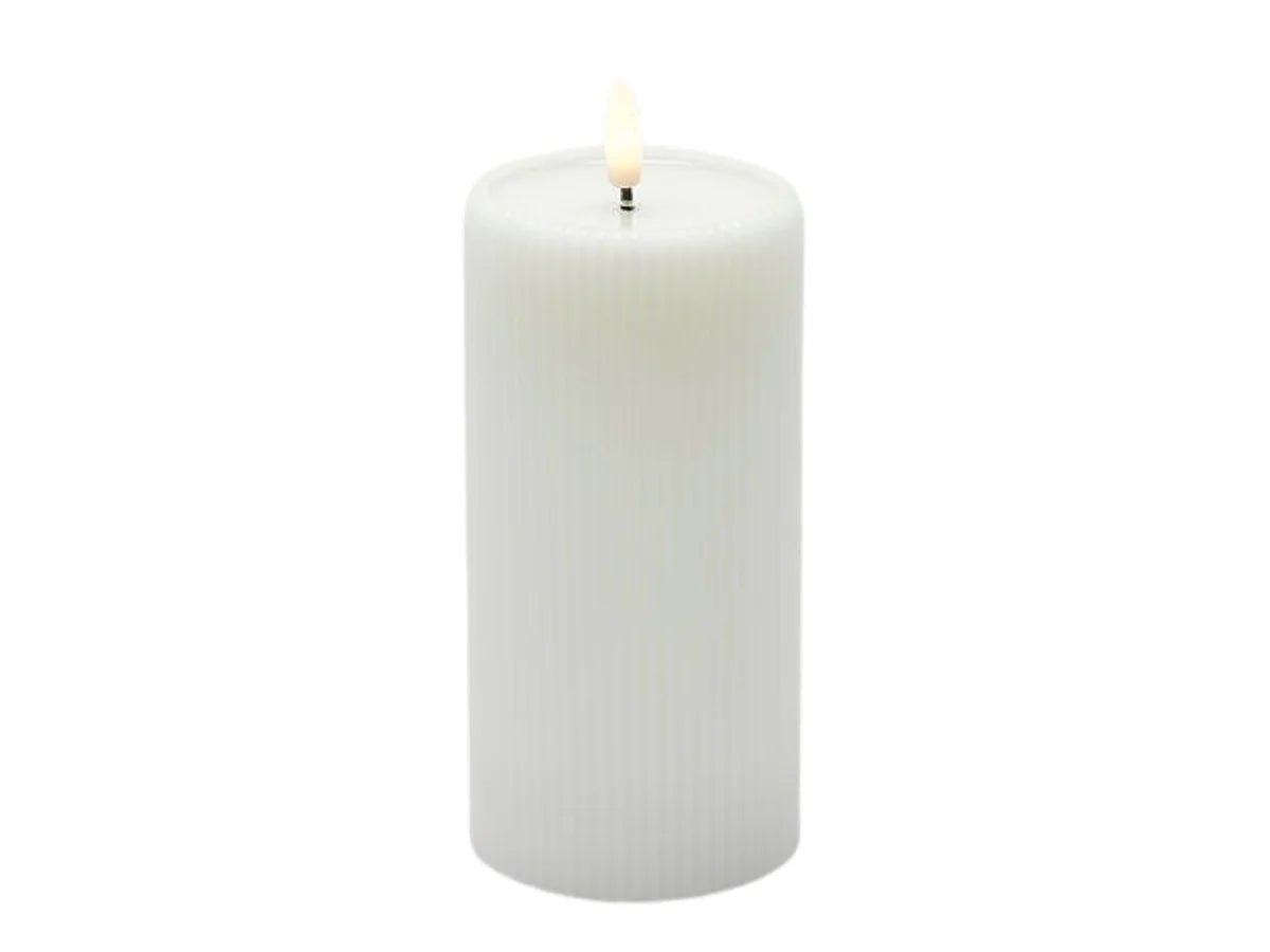 EDG Candela LED Lounge Moccolo con Telecomando Bianco 15x7,5 cm.