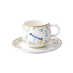 Set 2 Tazzine con Piattino in Porcellana Fancy Garden Collection 120 ml.