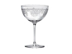Livellara Milano Set 6 Calice Champagne Luigi XV Collection in Vetro Inciso H16 Ø11 cm. 350ml