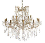 Blanc MariClò Lampadario Luce di Taglio Collection in Metallo Vetro Cristallo 15 Luci E14 90x90x80 cm.