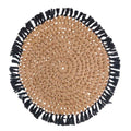 Blanc MariClò Sottopiatto Row Attitude Collection in Paglietta di Carta Intrecciata Naturale/Nero diam. 38 cm.