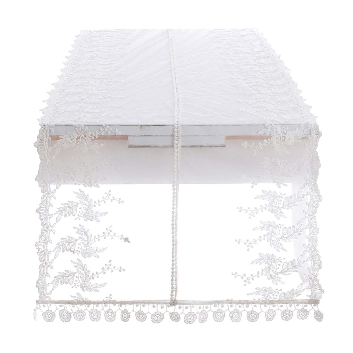 Blanc MariClò Runner in Tulle Ricamato Dentelle Collection 50x200 cm.