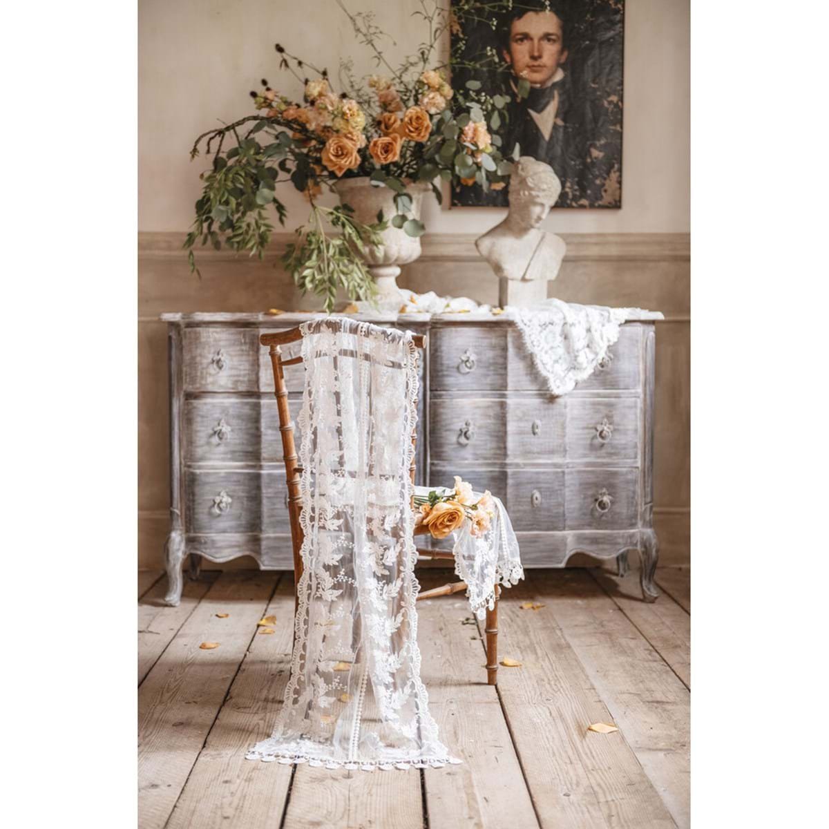 Blanc MariClò Runner in Tulle Ricamato Dentelle Collection 50x200 cm.