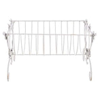 Blanc MariClò Scolapiatti in Ferro Battuto Bianco con Decorazioni Floreali 32x23xH38 cm.
