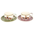 Easy Life Set 2 Tazze con Piattino Sweet Moments Porcellana Fine 240 ml.