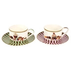 Easy Life Set 2 Tazze con Piattino Sweet Moments Porcellana Fine 240 ml.
