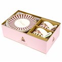 Easy Life Set 2 Tazze con Piattino Sweet Moments Porcellana Fine 240 ml.