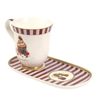 Easy Life Mug con Piattino Sweet Moments Porcellana Fine 350 ml.