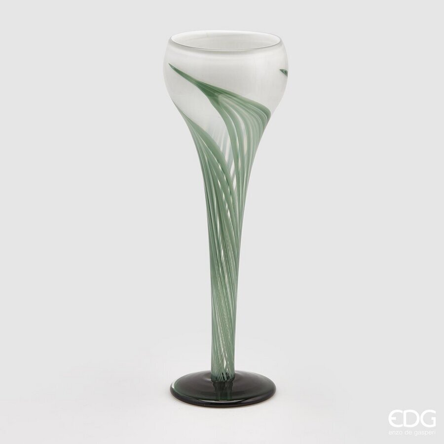 Vaso Tulipano Aperto EDG in Vetro 45x13 cm.