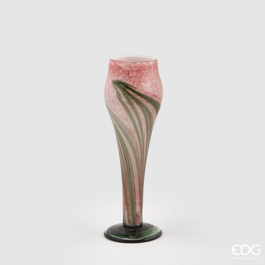 Vaso Tulipano Aperto EDG in Vetro 35x13 cm.