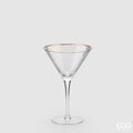 EDG Enzo De Gasperi Set 6 Calici Cocktail Goldrim in Vetro H19 Ø12 cm. — 300 ml