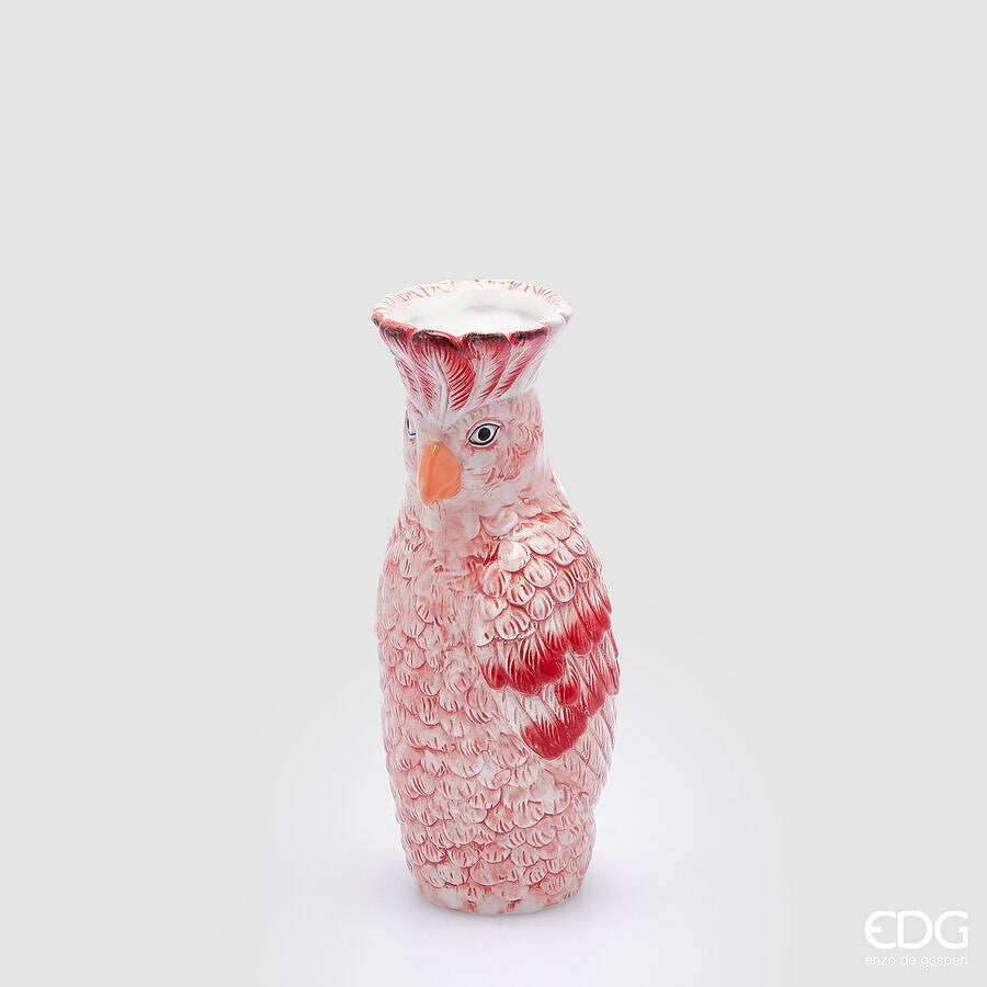 Vaso Pappagallo EDG in Ceramica 24x11 cm.