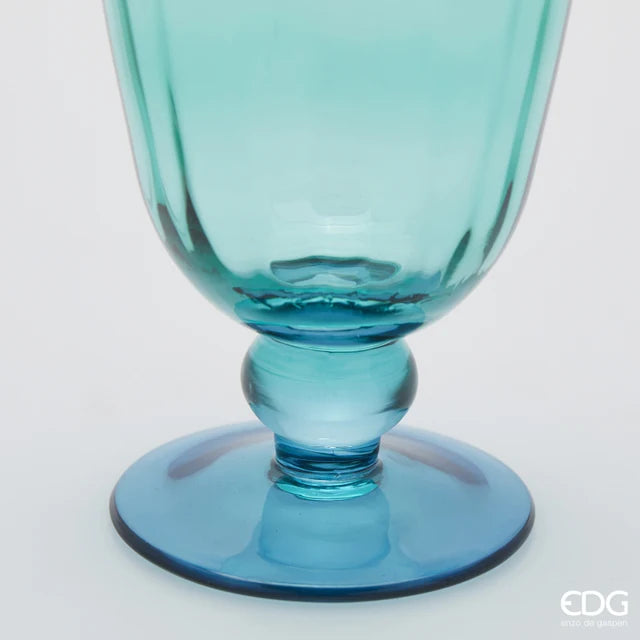 Vaso EDG Righe Coppa con Piede 21x15 cm.
