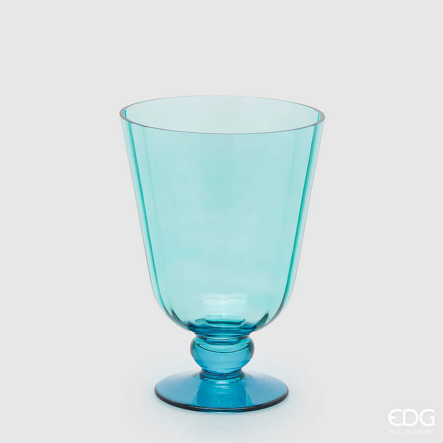 Vaso EDG Righe Coppa con Piede 21x15 cm.