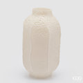 EDG Enzo De Gasperi Vaso Primordial in Vetro Avorio H 30 cm. D 16,5 cm.