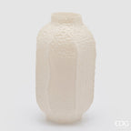 EDG Enzo De Gasperi Vaso Primordial in Vetro Avorio H 30 cm. D 16,5 cm.