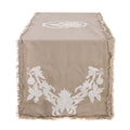 Blanc MariClò Runner Dentelle Collection in Lino Brocante 45x150 cm.