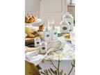 Blanc MariClò Set Condimenti 4 Pezzi Oliera Acetiera Saliera Pepiera Ceramica.