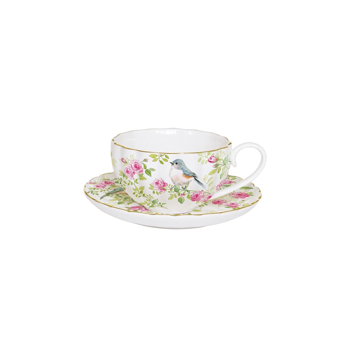 Tazza con Piattino in Porcellana Spring Time Collection 200 ml.