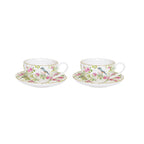 Set 2 Tazzine con Piattino in Porcellana Spring Time Collection 100 ml.