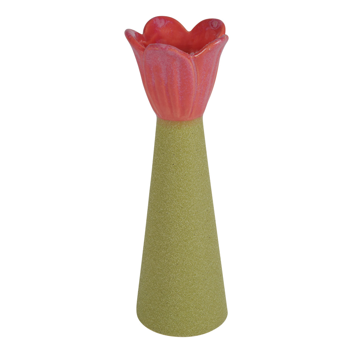 Abhika Vaso a Forma di Fiore in Ceramica 7x21 cm.