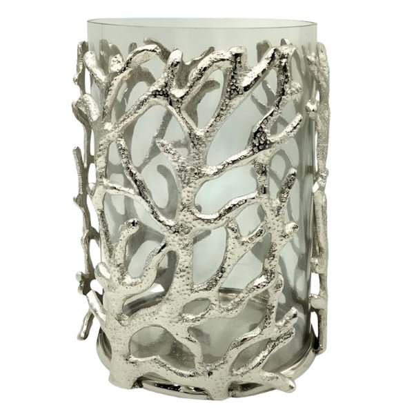 Porta Candele Vaso in Alluminio Aurea Collection 27 cm.