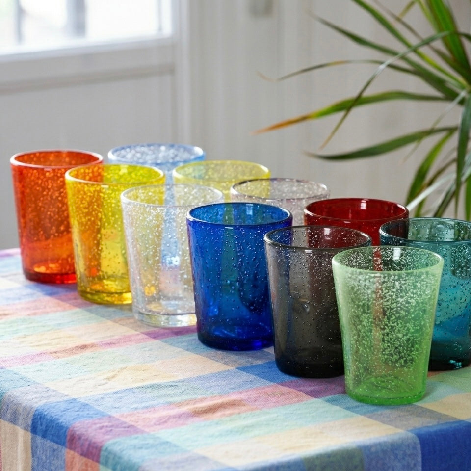 Henriette Bicchiere in Vetro Soffiato Colorato Magma 260 ml.