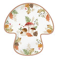 Easy Life Piatto da Portata Sagomato Fungo Autumn Breeze in Porcellana 29,5x28 cm.