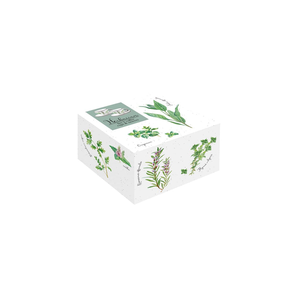 Set 2 Tazzine con Piattino Herbarium Collection 120 ml.