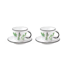 Set 2 Tazzine con Piattino Herbarium Collection 120 ml.
