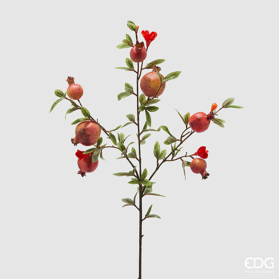 EDG Enzo De Gasperi Melograno Ramo x7 con Foglie H 76 cm.
