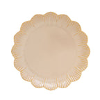 Easy Life Servizio da Tavola 18 Pezzi Fleuri Collection Porcellana Beige e Bianco per 6 Persone.
