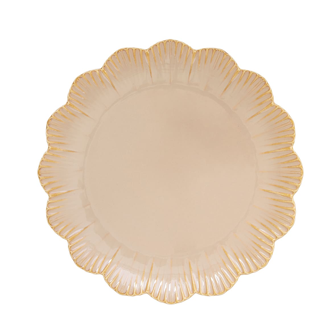 Easy Life Servizio da Tavola 18 Pezzi Fleuri Collection Porcellana Beige e Bianco per 6 Persone.