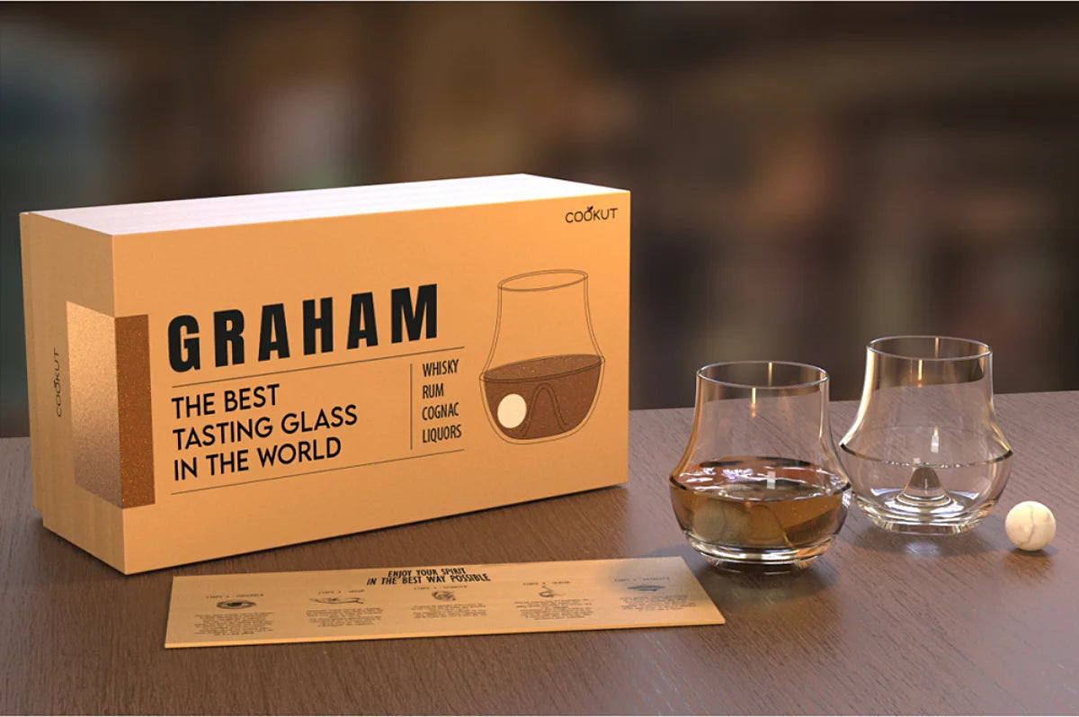 Cookut GRAHAM Il Miglior Bicchiere da Degustazione del Mondo - Set di 2 in Cofanetto