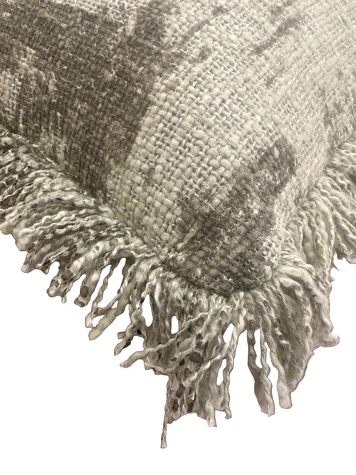Blanc MariClò Copriguanciale con Frange in Cotone Verde Salvia 50x80 cm.