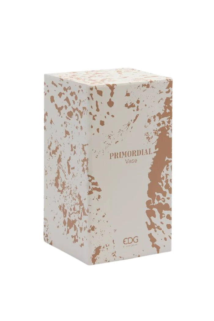 EDG Enzo De Gasperi Vaso Primordial in Vetro Marrone H 30 cm. D 16,5 cm.