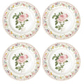 Set 4 Piatti Dessert in Porcellana Chant Des Roses Collection Ø 19 cm.