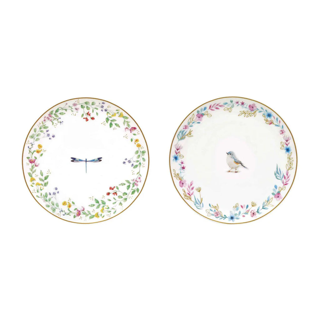 Set 2 Piattini in Porcellana Fancy Garden Collection 16 cm.