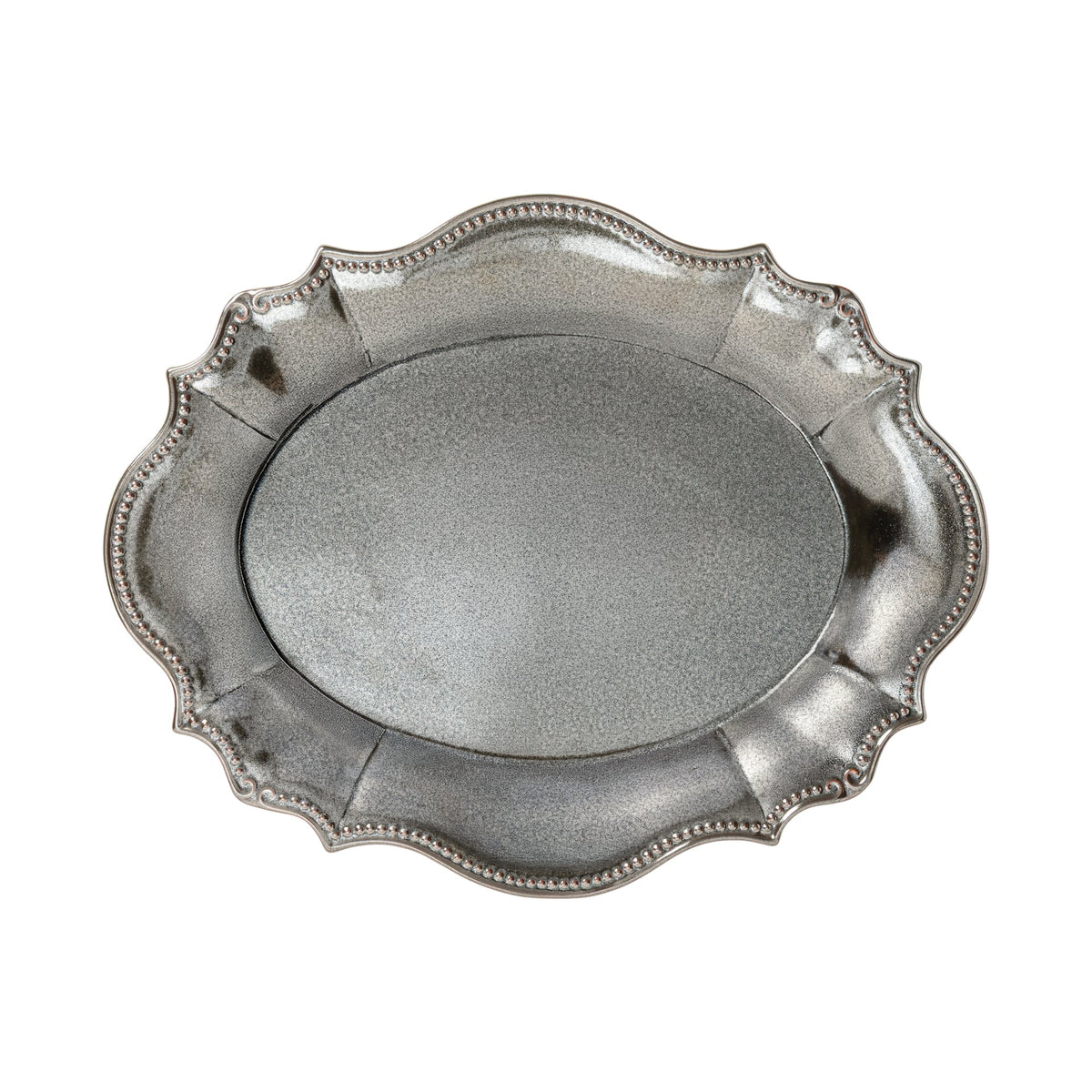 Piatto da Portata Ovale Almara Collection Costa Nova Silver L. 35 cm.