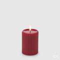 EDG Candela LED Lounge Moccolo con Telecomando Rosso 10x7,5 cm.