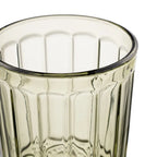 Ixia Set 6 Bicchiere Verde in Cristallo Decorato H12,5 Ø8 cm. 345ml