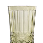 Ixia Set 6 Bicchiere Verde in Cristallo Decorato H12,5 Ø8 cm. 345ml