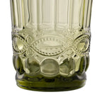 Ixia Set 6 Bicchiere Verde in Cristallo Decorato H12,5 Ø8 cm. 345ml