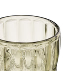 Ixia Set 6 Calice Coppa Verde in Cristallo Decorato H17 Ø9 cm. 300ml