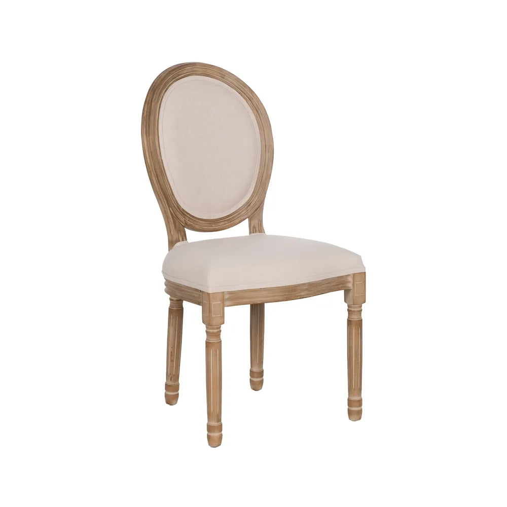 Sedia Imbottita in Legno Naturale 44x46x95 cm.