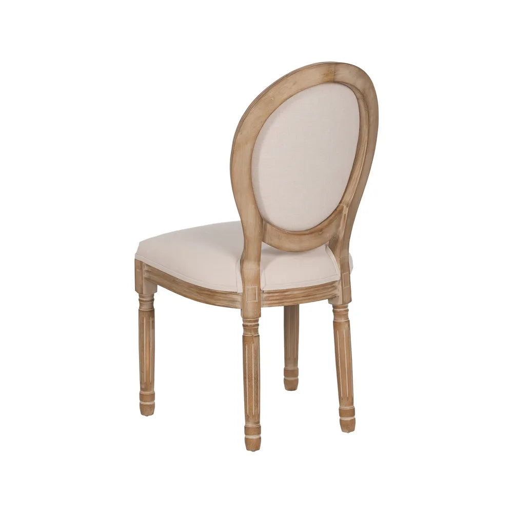 Sedia Imbottita in Legno Naturale 44x46x95 cm.