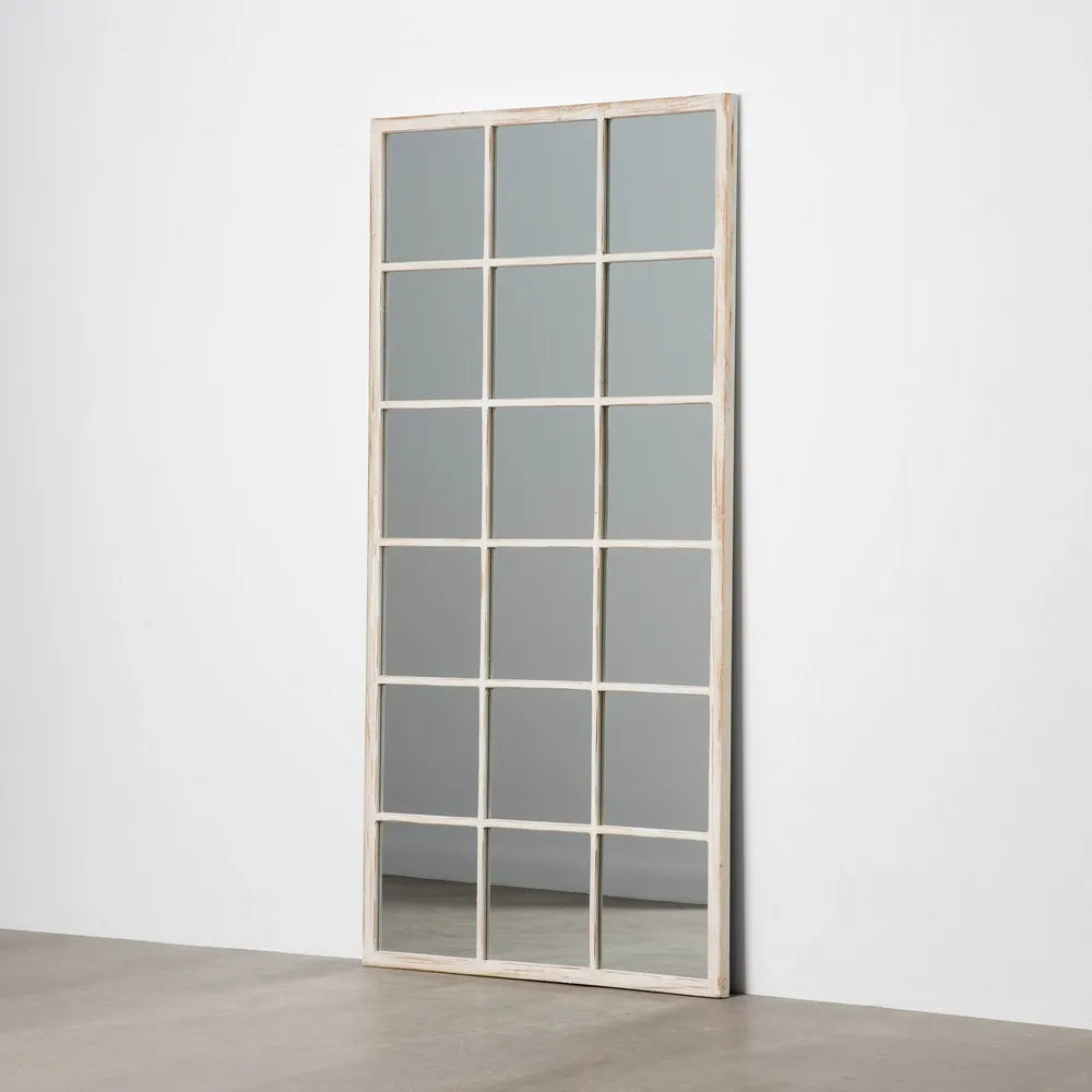 Specchio in Legno di Abete Sbiancato 90x180 cm
