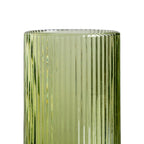 Ixia Set 6 Bicchiere Verde in Cristallo Rigato H12,8 Ø8 cm. 425ml