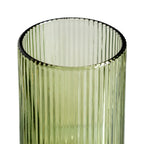 Ixia Set 6 Bicchiere Verde in Cristallo Rigato H12,8 Ø8 cm. 425ml