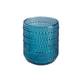 Ixia Set 6 Bicchiere Azul in Cristallo Blu Decorato H9,4 Ø7,5 cm. 260ml